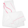 Tee Time Long Pajama Set, White & Pink - Pajamas - 3