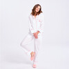 Tee Time Long Pajama Set, White & Pink - Pajamas - 6