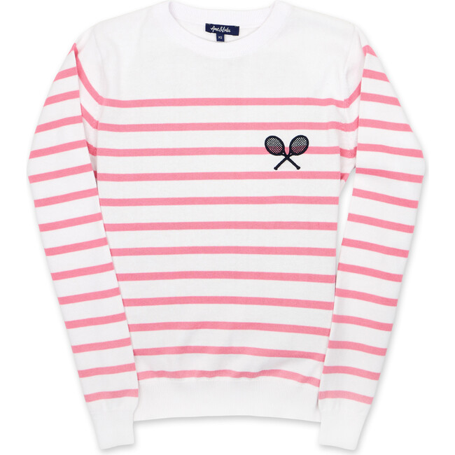 Club Sport Sweater, Pink Rally Stripes