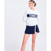 Club Sport Sweater, White/Navy Tennis - Sweaters - 2