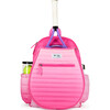 Big Love Tennis Backpack, Hot Pink Ombre Puffer - Backpacks - 1 - thumbnail