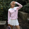 Club Sport Sweater, Pink Paddle Stripes - Sweaters - 2 - thumbnail