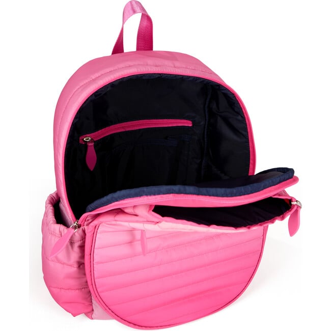 Big Love Tennis Backpack, Hot Pink Ombre Puffer - Backpacks - 4