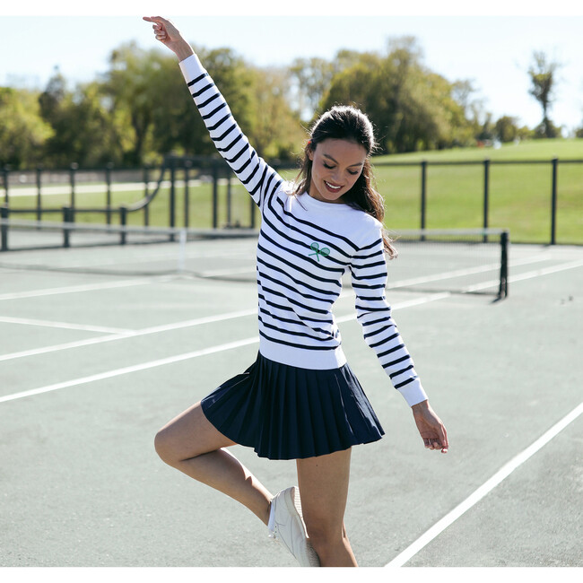 Club Sport Sweater, Navy Rally Stripes - Sweaters - 3