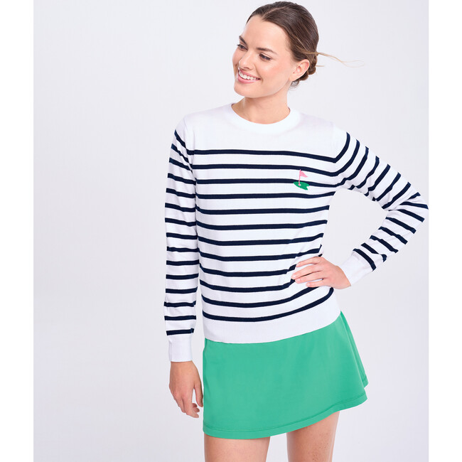 Club Sport Sweater, Navy Fairway Stripes - Sweaters - 4