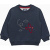 Wilbur Sweatshirt, Navy Marl - Sweatshirts - 1 - thumbnail