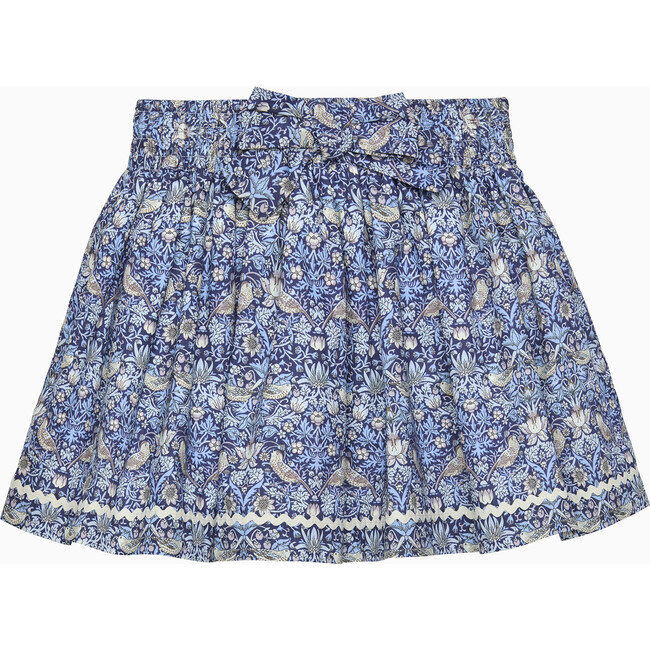Strawberry Thief Bow Skirt, Blue Strawberry Thief