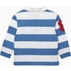 Nicholas Rugby Shirt, Denim Blue White Stripe - Sweatshirts - 2 - thumbnail