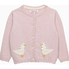 Duck Cardigan, Pale Pink - Cardigans - 1 - thumbnail