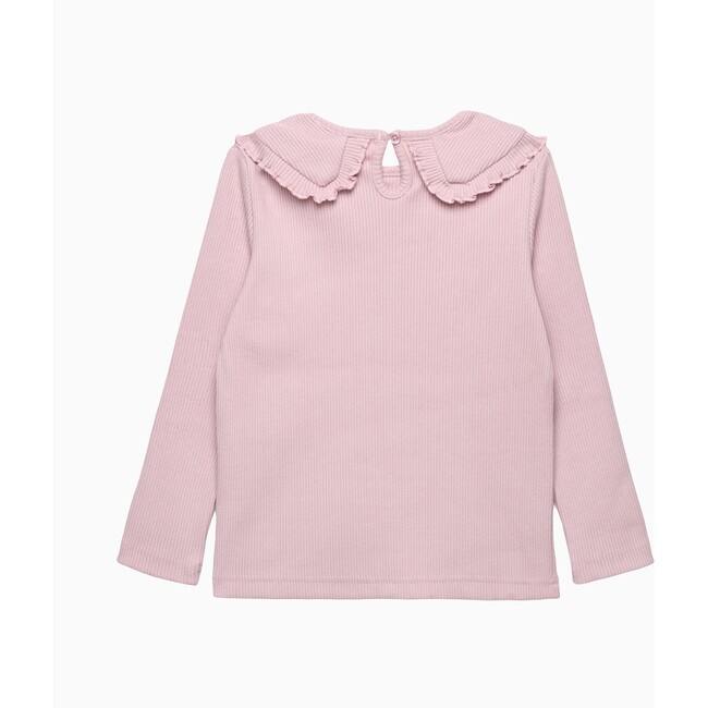 Grace Bow Collar Top, Dusky Pink