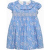 Baby Capel Smocked Party Dress, Blue Capel - Dresses - 1 - thumbnail