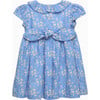 Baby Capel Smocked Party Dress, Blue Capel - Dresses - 2 - thumbnail