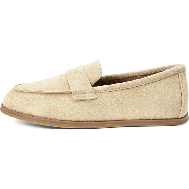 Ryan Suede Grosgrain Ribbon Trim Loafers, Lightbeige