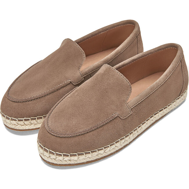 Bruno Jute Sole Suede Loafers, Beige