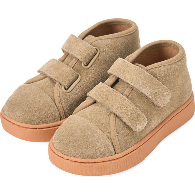 Robby Suede 2-Velcro Strap High Sneakers, Olive