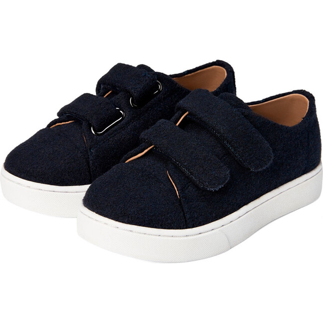 Robby 2.0 Trim Wool Leather Sneakers, Navy