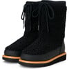 Rey Wool Lined Rubber Toe Caps Lace-Up Snug Fit Snow Boots, Black - Boots - 2 - thumbnail