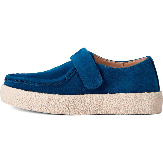 Liam Suede Velcro Strap Loafers Boots, Navy