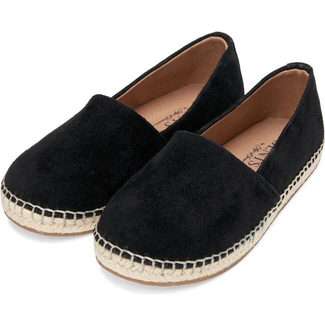 Marcus Suede Espadrilles, Black - Loafers - 1