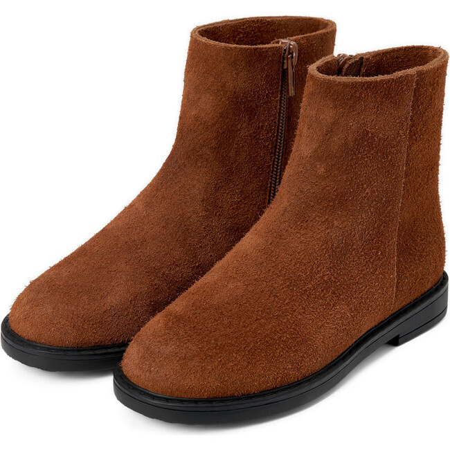 Sebastian Suede Zipper Chelsea Boots, Brown