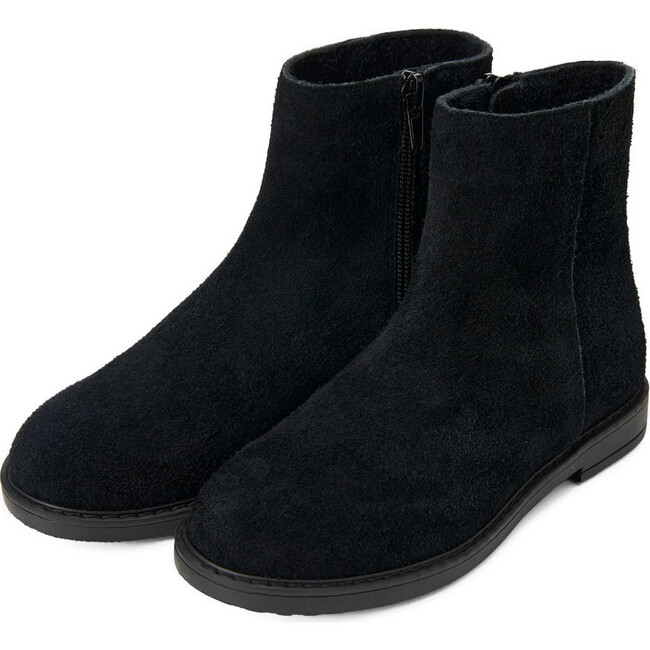 Sebastian Suede Zipper Chelsea Boots, Black