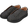 Frank Wool Elasticated Webbing Strap Slip-On Boots, Dark Grey - Loafers - 2