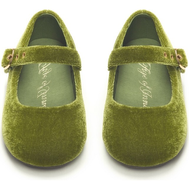 Eva Velvet Mary Jane, Green - Mary Janes - 3