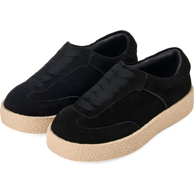 Cory Archival Suede Rubber Sole Sneakers, Black