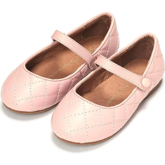 Coco Velcro Straps Spongy Quilted Shoes, Pink