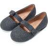 Mia Wool Ballet Flats, Dark Grey - Flats - 2 - thumbnail
