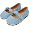 Mia Wool Ballet Flats, Blue - Flats - 2 - thumbnail
