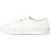 Mabel Glitter Leather Lace Sneakers, White - Sneakers - 1 - thumbnail