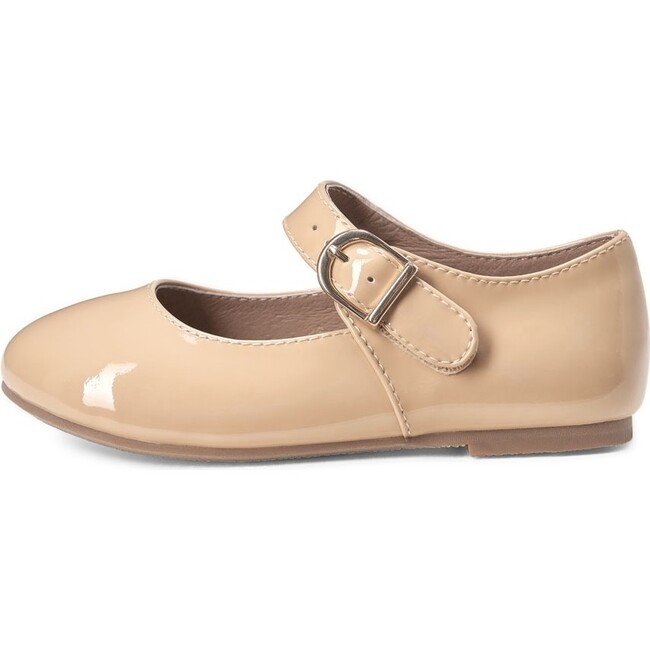 Juni 2.0 Leather Round-Toe Mary Janes, Beige