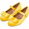 Ellen Velvet Bow Mary Janes, Yellow - Mary Janes - 2 - thumbnail