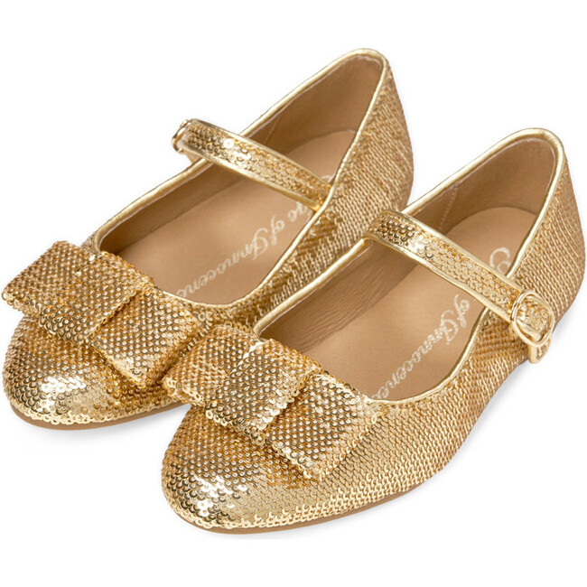 Ellen Sequins Mary Janes, Gold