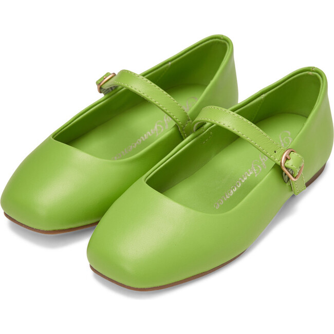 Mandy Rounded Square Toe Mary Janes, Green Total