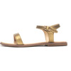 Ricky Slim Strip Leather Strap Sandals, Gold - Sandals - 1 - thumbnail