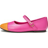 Bebe Leather 2.0 Pointed Toe Ballet Flat, Fuchsia And Orange - Mary Janes - 1 - thumbnail