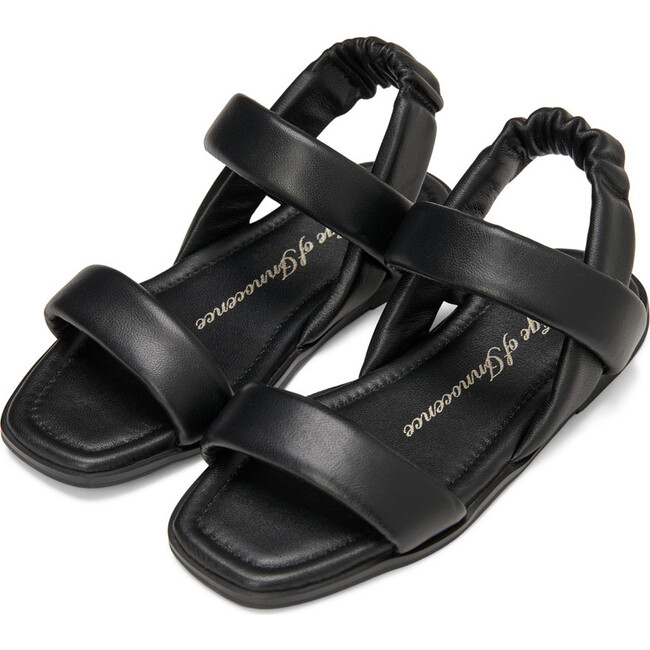 Anouk Square Toe Elastic Slingback Straps Sandals, Black Total - Sandals - 2