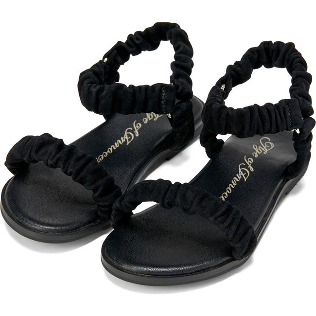 Kyle Suede Strap Leather Insole Sandals, Black Total