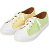 Jody Ribbed Sole Lace Tri-Color Canvas Sneakers, Green, Yellow And White Total - Sneakers - 2