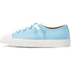 Jody Ribbed Sole Lace Tri-Color Canvas Sneakers, Blue, Green And Beige Total - Sneakers - 1 - thumbnail