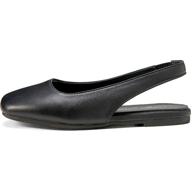 Ester Square Cap Toes Sling Back Sandals, Black Total