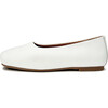 Ember Square Toe Leather Flats, White Total - Flats - 1 - thumbnail