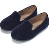 Milo Velvet, Navy - Loafers - 1 - thumbnail
