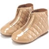 Natalie Patent Leather Boot, Beige - Boots - 2 - thumbnail