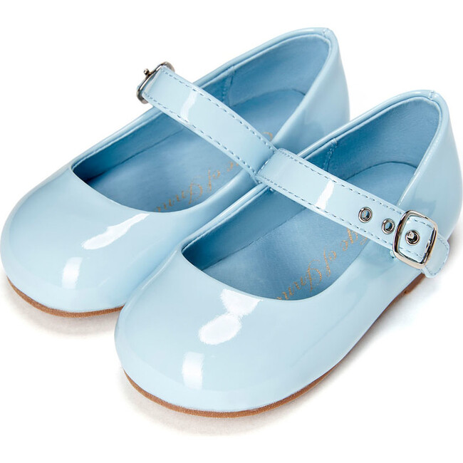 Eva Patent Mary Janes, Blue