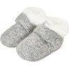 Mini Muni Wool Shearling Lined Velcro Strap Booties, Grey - Booties - 2 - thumbnail