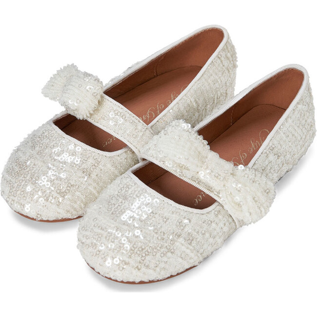 Mia 2.0 Sequins Bow Detail Shoes, White