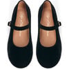 Sabine Velvet Wide Strap Round Toe Mary Jane Pumps, Black - Mary Janes - 3 - thumbnail